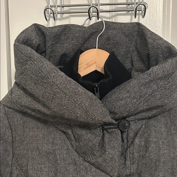 Soia & Kyo Wool & Down Charcoal Puffer Coat, size M - Picture 2 of 16